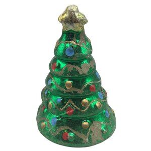 Holiday Christmas Metallic Tree Novelty Candle 7" Tall READ